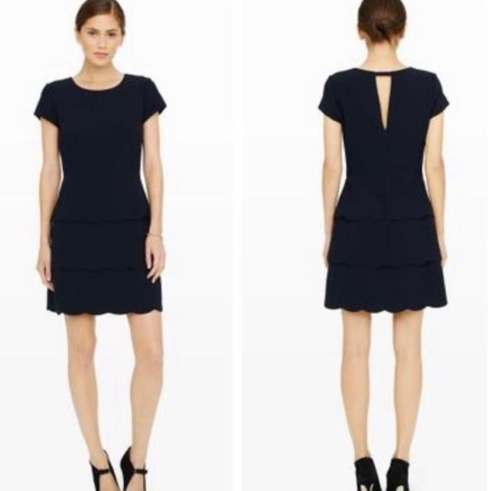 Club Monaco Tiered Scalloped Dress
